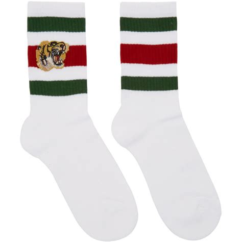 gucci mens tiger socks|Gucci embroidered tiger socks.